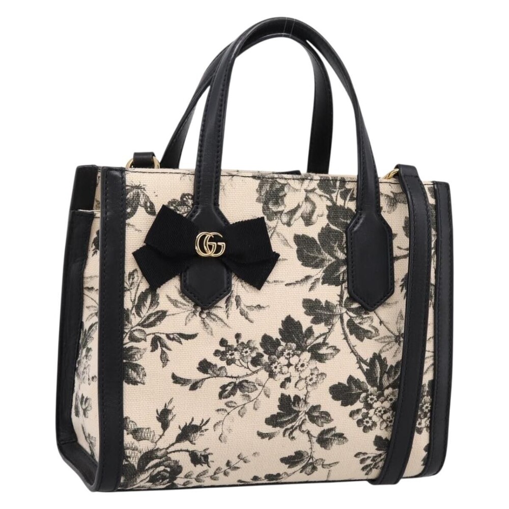 Gucci GG Ribbon Printed Linen Small